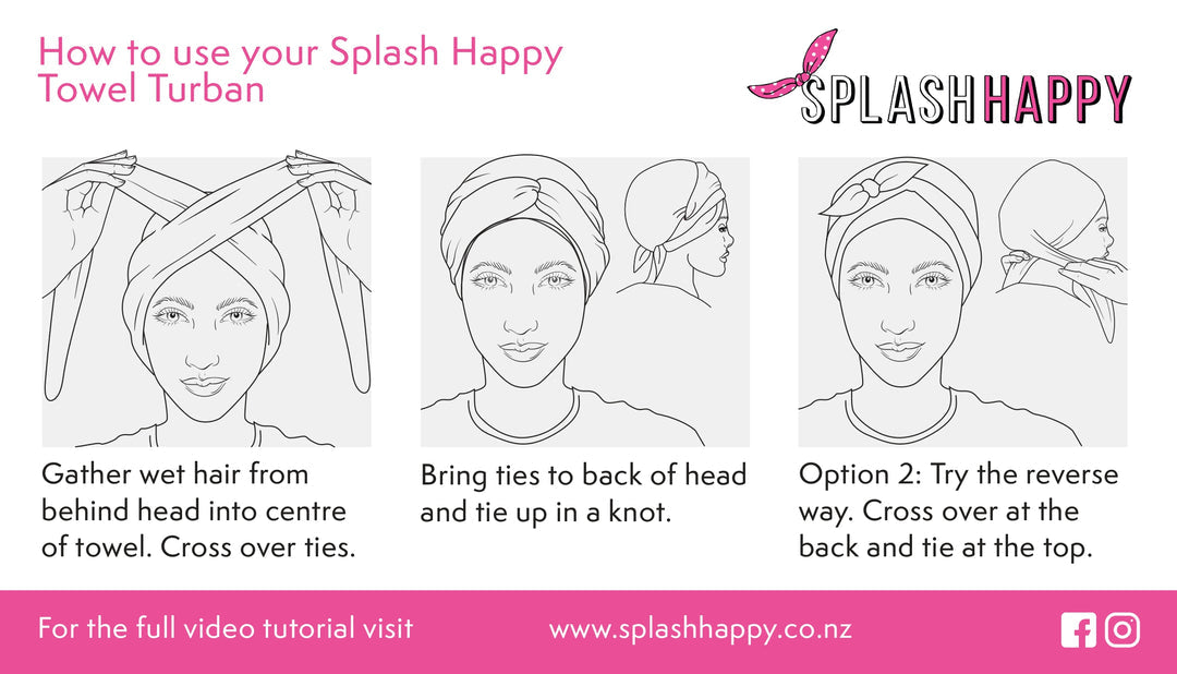 Splash Happy Muslin Towel Turban