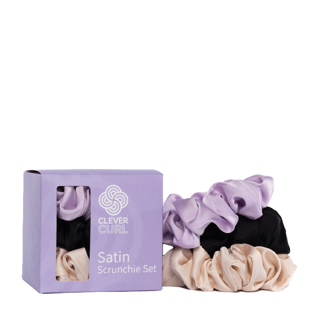 Clever Curl Satin Scrunchies Set of 3